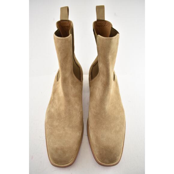Christian Louboutin Mens Samson Flat Kraft Beige Suede Chelsea Ankle Boot 42 9 - Picture 7 of 11